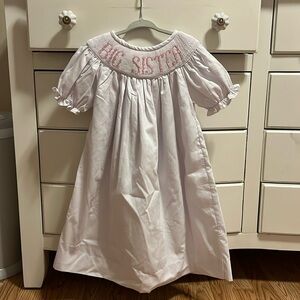 Little bear smocks bishop style big sister smock dress